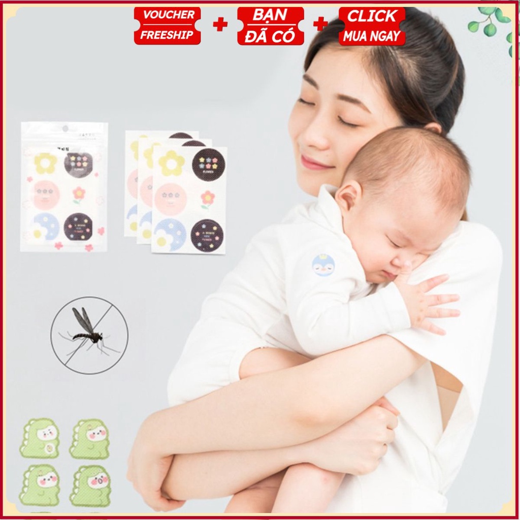 Set 18 Miếng Dính Tránh Muỗi Cho Bé - Hoạt Hình K9 - Tinh Dầu Xua Côn Trùng