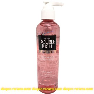 Gel Tạo Kiểu Tóc 250ml Double Rich Hair Gel Sorf Hold Dưỡng Tóc Và Giữ Nếp Tự Nhiên Chính Hãng.