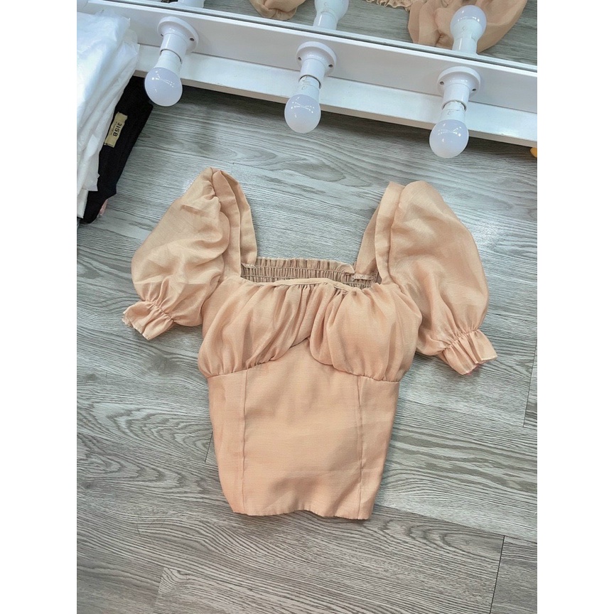 Áo Mod Ngực Voan kiến Cột Nơ lưng,Áo croptop Kiểu Nữ,LY STORE