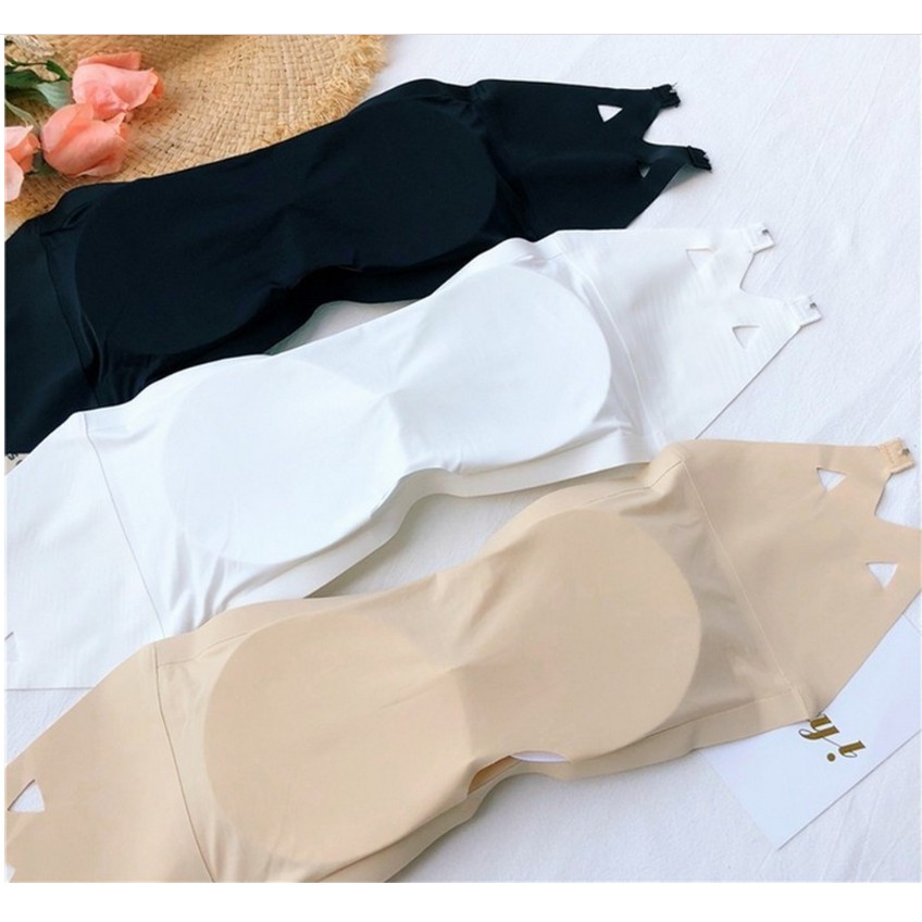 Áo bra Quây Ngực không dây Su Đúc Non Ôm Chặt Không Tụt Free Size AOLOT01