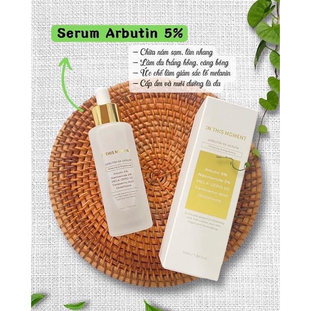 tinh chất Serum ARBUTIN 5% Mela Zero  TINH CHẤT SIÊU CHUYỂN HÓA MELANIN ĐEN THÀNH TRẮNG