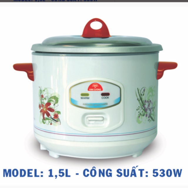 Nồi cơm 1,5 l kim cương 