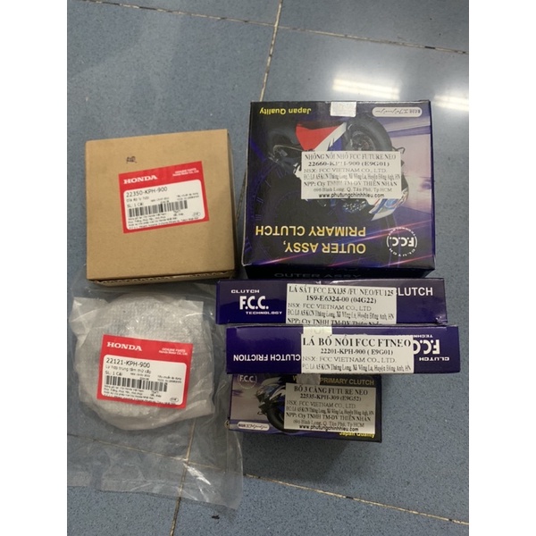 Combo nồi Fu neo / Fu 2 / Wave 125/ Fu 125 / Fu X nhông hú nồi sau Zin FCC + Honda