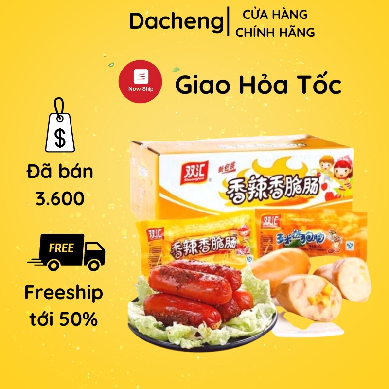 Xúc xích cay ăn liền Hồ Nam 1 cái 32g đồ ăn vặt Sài Gòn vừa ngon vừa rẻ | Dacheng Food