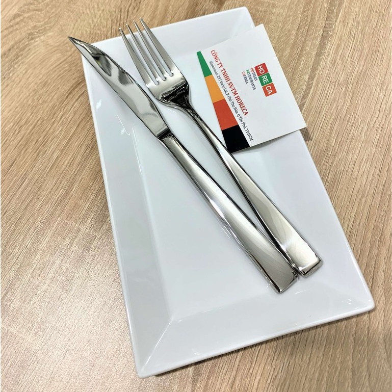 DAO DĨA (NĨA) ăn bít tết, [INOX 304] Siêu dày, lưỡi dao sắc chuyên ăn bò beefsteak, đạt chuẩn dành cho nhà hàng Âu