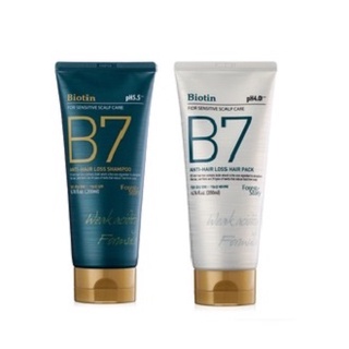 Cặp dầu gội xả thảo dược Biotin B7 Welcos forest B7 anti Hair Loss Shampoo, Hair Loss treatment 2 x 200ml