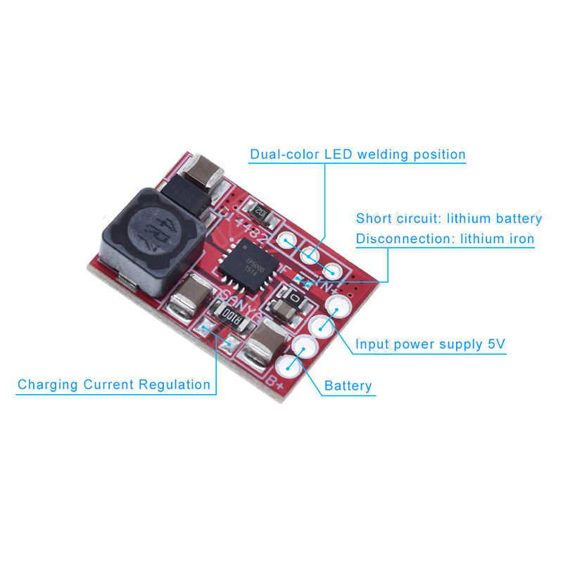 Bộ 2 Bảng Mạch Sạc Pin Lithium TP5000 DC 4.5v-9v 4.2V / 3.6V 1A