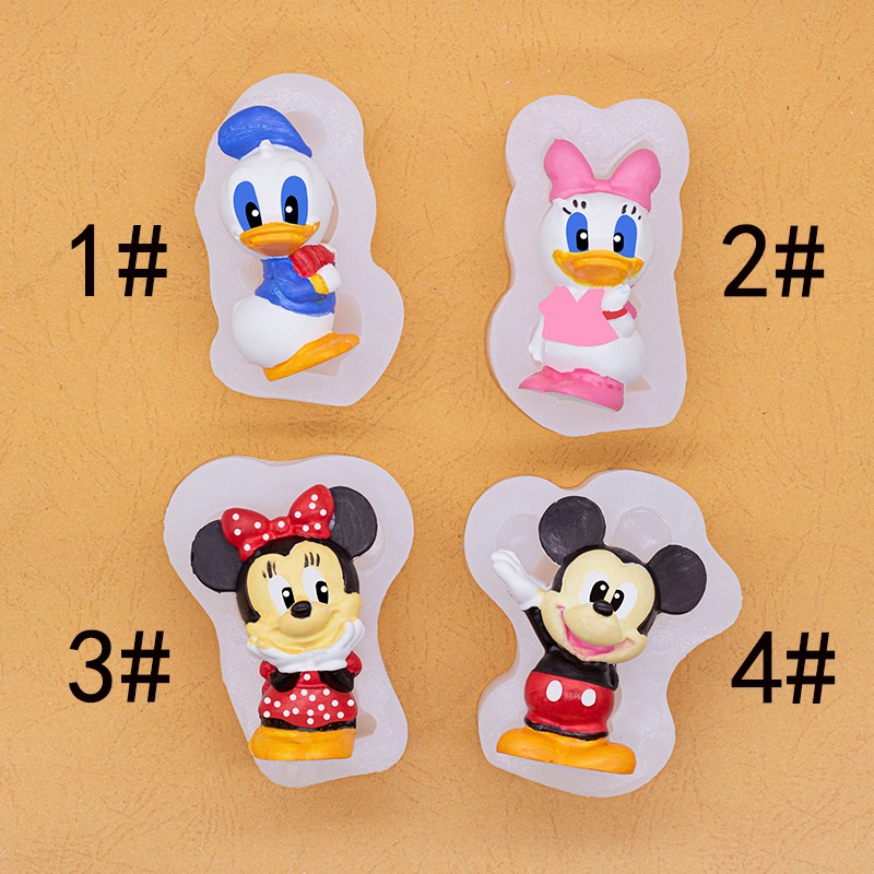 Khuôn Silicon Hình Mickey Minnie Donald Daisy Xinh Xắn