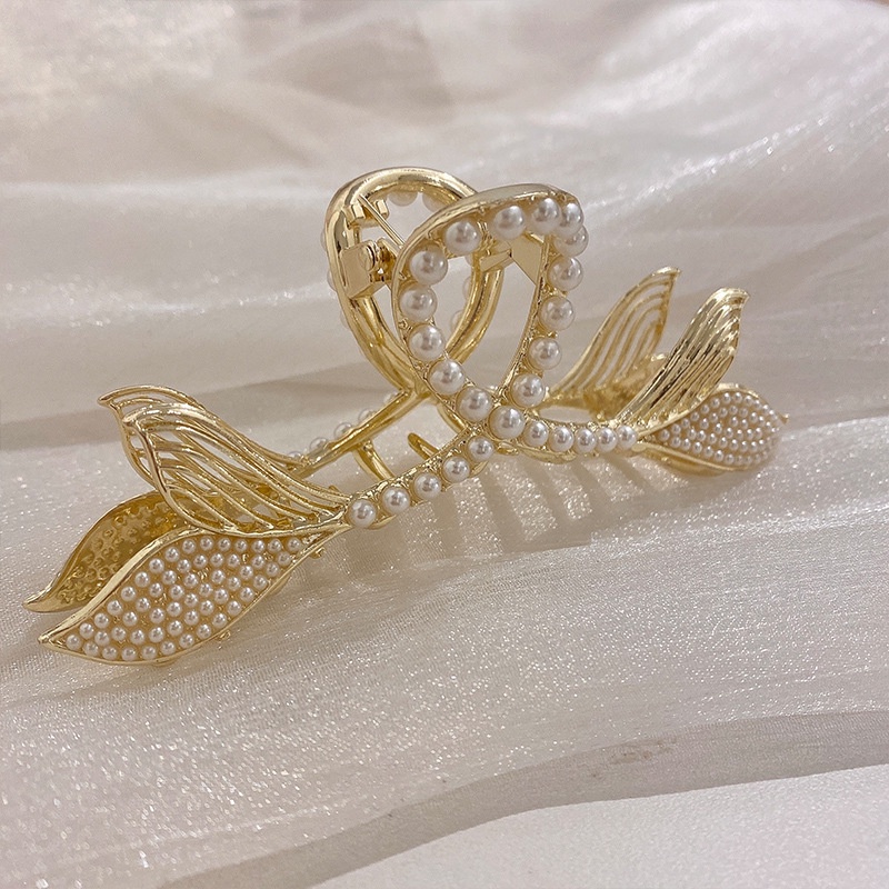 Kẹp Tóc Đuôi Cá Đính Ngọc Trai 2022 Sang Trọng Cho Nữ