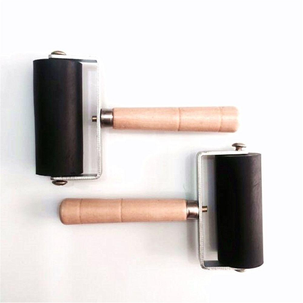 Dụng Cụ Lăn Sơn In Họa Tiết Với Tay Cầm Bằng Gỗ Chuyên Dụng