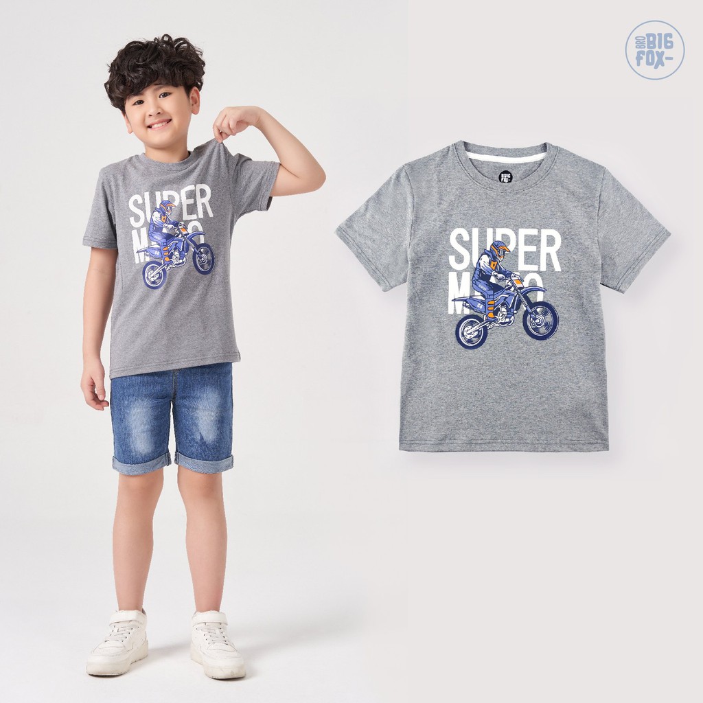 Áo Phông Bé Trai Size Đại BigFox, Áo Thun Trẻ Em Cộc Tay Chất Cotton Hình In Đẹp Cho Bé Cỡ 3-11 Tuổi