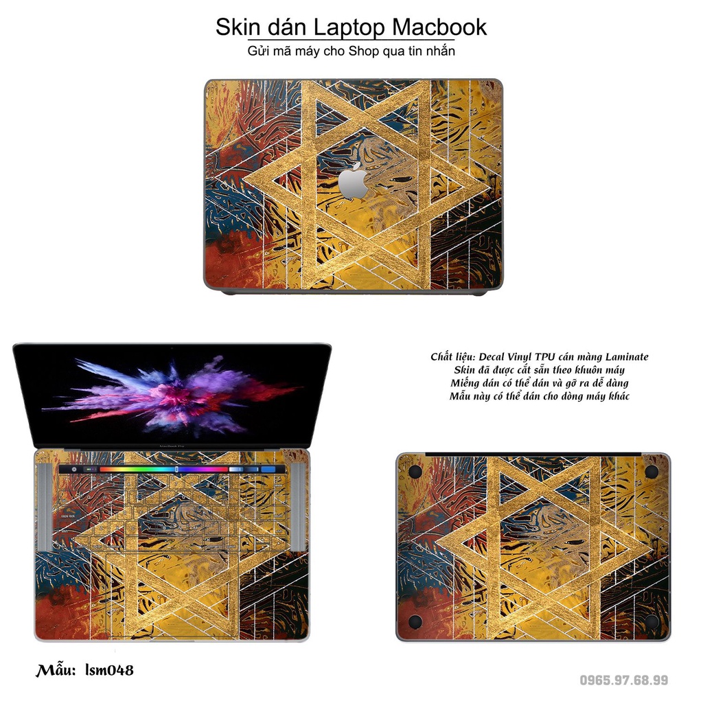 Skin dán Macbook mẫu Hổ Toạ Sơn - lsm019 (đã cắt sẵn, inbox mã máy cho shop)