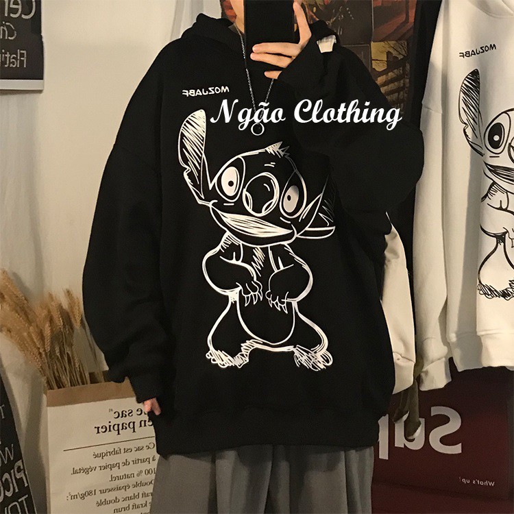 Áo Hoodie Unisex Form Rộng In Họa Tiết Hoạt Hình, Cá Tính, Chất Liệu Nỉ Cao Cấp – Ngão Clothing HDN05 | BigBuy360 - bigbuy360.vn