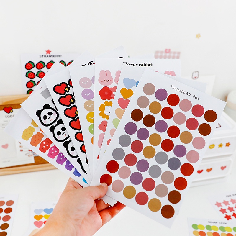 Set 4 tấm hình dán sticker đáng yêu, miếng dán niêm phong