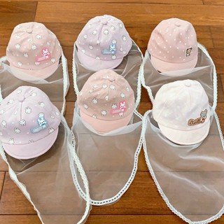 Mũ cho bé sơ sinh đẹp có khăn voan che mặt nón chống dịch chống bụi cho - ảnh sản phẩm 7