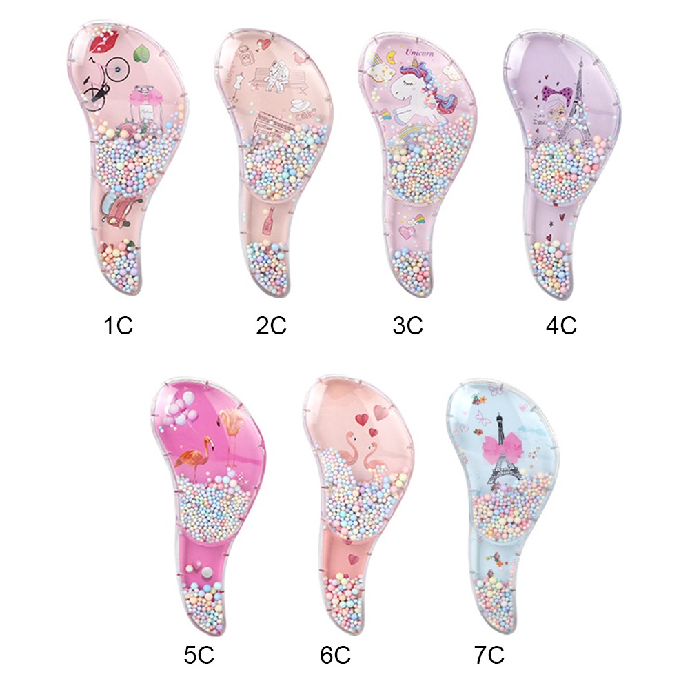 Lược Chải Tóc Mát Xa Da Đầu Chống Thắt Nút Bằng Nhựa Trong Suốt JP5