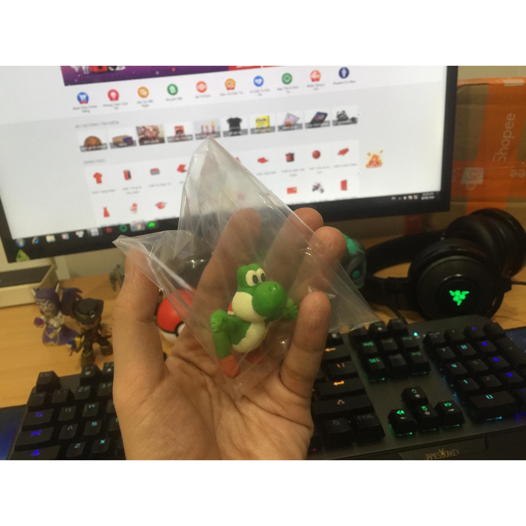 mô hình khủng long Yoshi game Super Mario clay