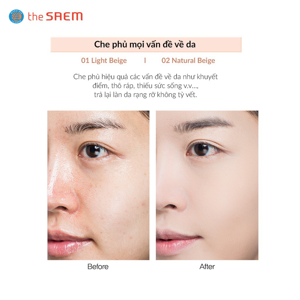 [CHÍNH HÃNG] Kem Nền The SAEM Saemmul Airy Cotton Foundation SPF30/PA++ 30g | BigBuy360 - bigbuy360.vn