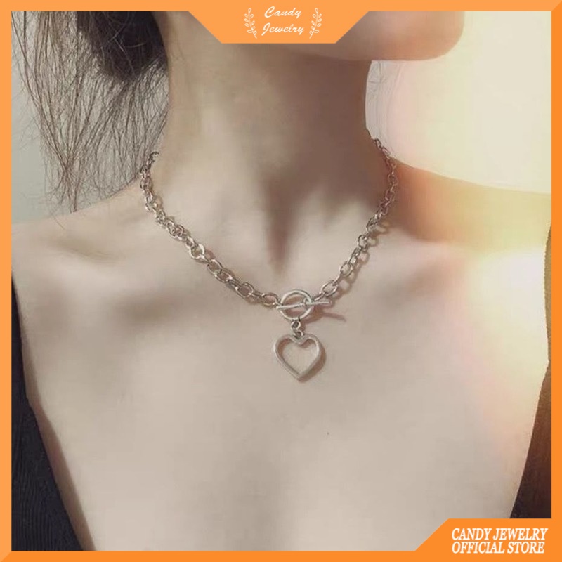 Dây chuyền mặt hình trái tim thời trang Hàn dành cho nữ