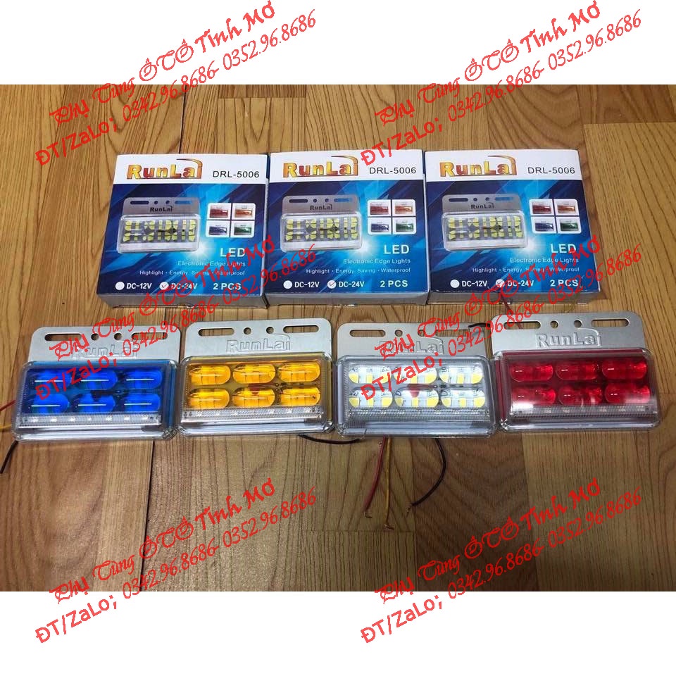 Đèn Sườn Ô Tô 12V-24V Đèn Hông Xe Tải, Xe Buýt, Xe Đầu Kéo