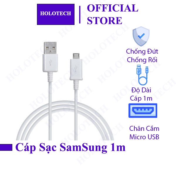Cáp Sạc Samsung Chân Cắm Micro USB Dài 1m Sạc Cho Mọi Dòng Điện Thoại Vivo Oppo Huawei Samsung Nokia Xiaomi