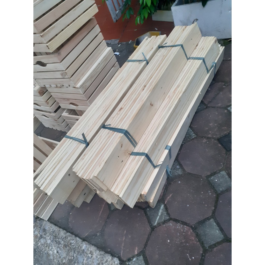 10 Nan pallet - Nan pallet bào 4 mặt - Nan pallet trang trí - Nẹp Gỗ 10 nan gỗ thông pallet sofa