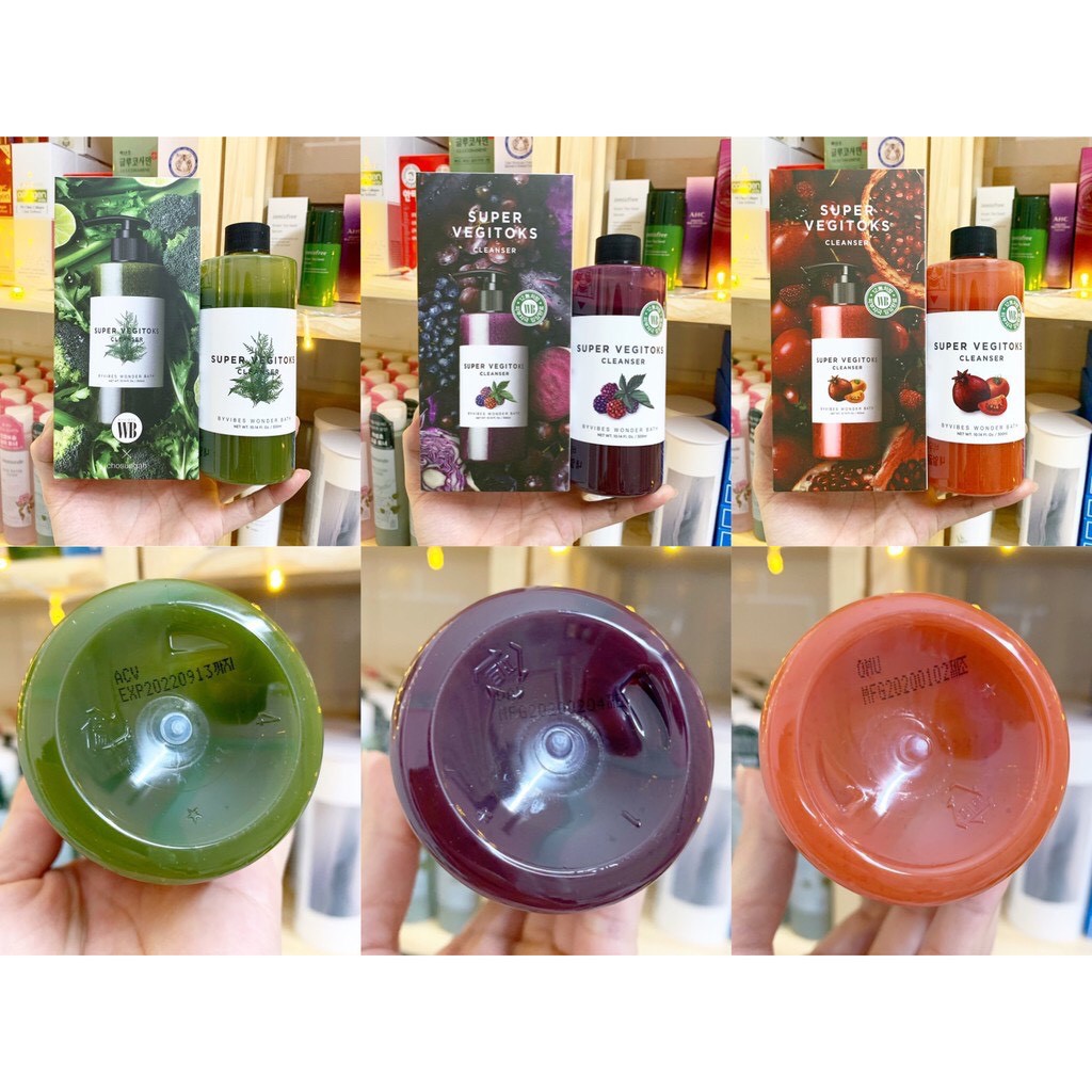 Sữa Rửa Mặt Rau Củ Super Vegitoks Xanh 300ml | BigBuy360 - bigbuy360.vn