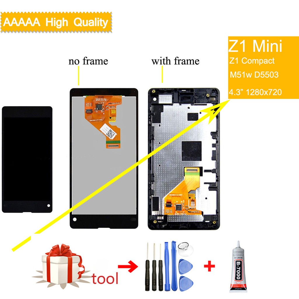 Bộ Màn Hình Cảm Ứng Thay Thế Cho Sony Xperia Z1 Mini Compact D5503 M51W Lcd
