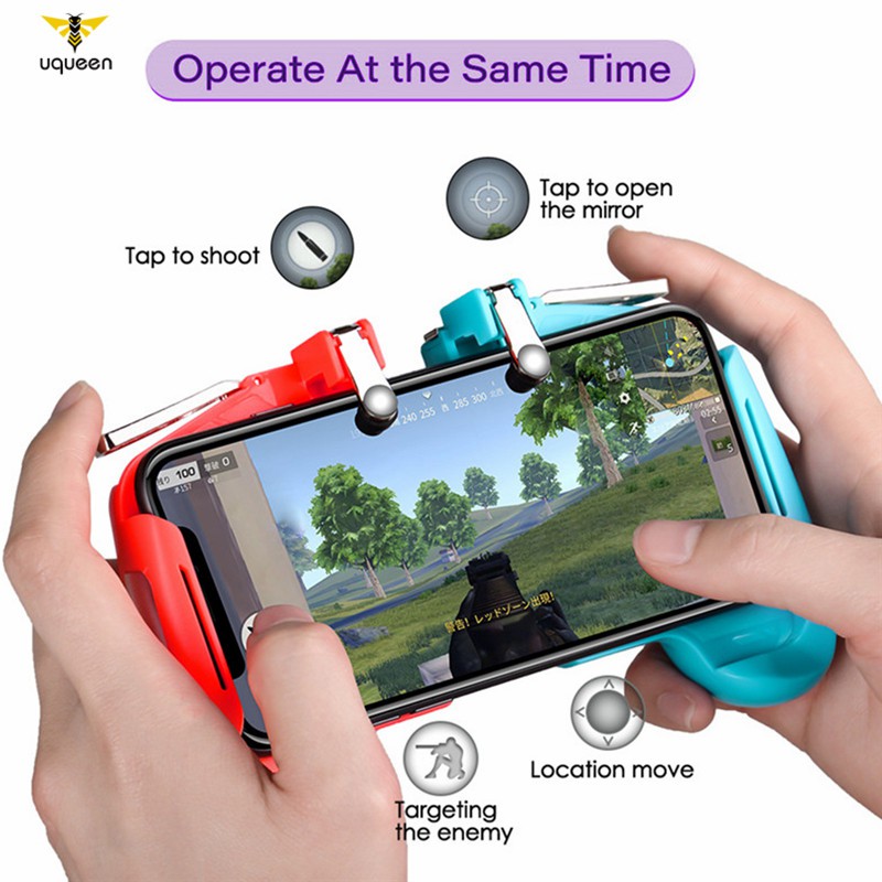 UQ Mobile Game Controllers Wireless Remote PUBG Gamepad Game Joystick Game Trigger for iOS Android