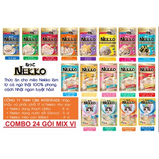 Combo 24 gói sốt nekko gói 70gr mix vị