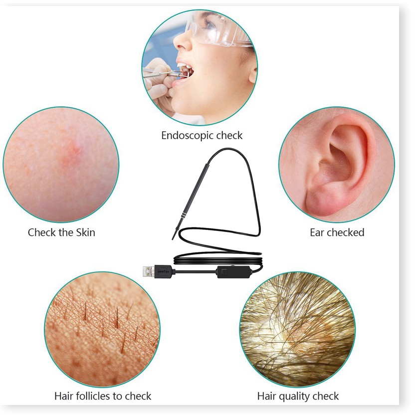 Camera Lấy Ráy Tai ✔️Chính Hãng✔️ 3 trong 1 có đèn LED, Nội Soi Tai Mũi Họng, Có Kết Nối Với Điện Thoại, Máy Tính