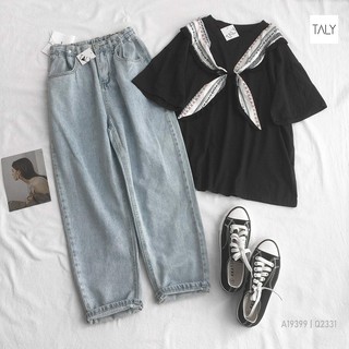 Quần baggy lưng thun cài eo TALY Q2331
