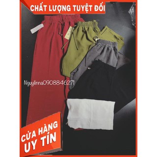 Quần lụa Cullotes dài lưng thun - hình thật shop chụp