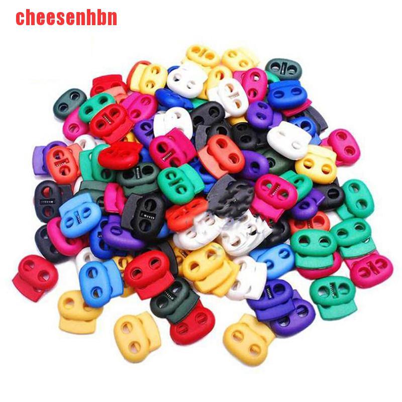 [cheesenhbn]20Pcs 5mm Hole Cord Lock Bean Stopper Toggle Clip DIY Shoelace Bag Accessories