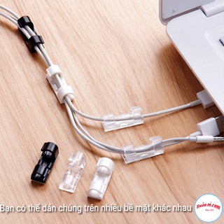 Bộ 20 kẹp cố định dây điện, dây cáp sạc dán tường tiện lợi – Buôn rẻ.com 00901