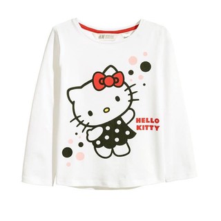 Áo thun tay dài Hello Kitty HM cho bé gái 2-8T A177