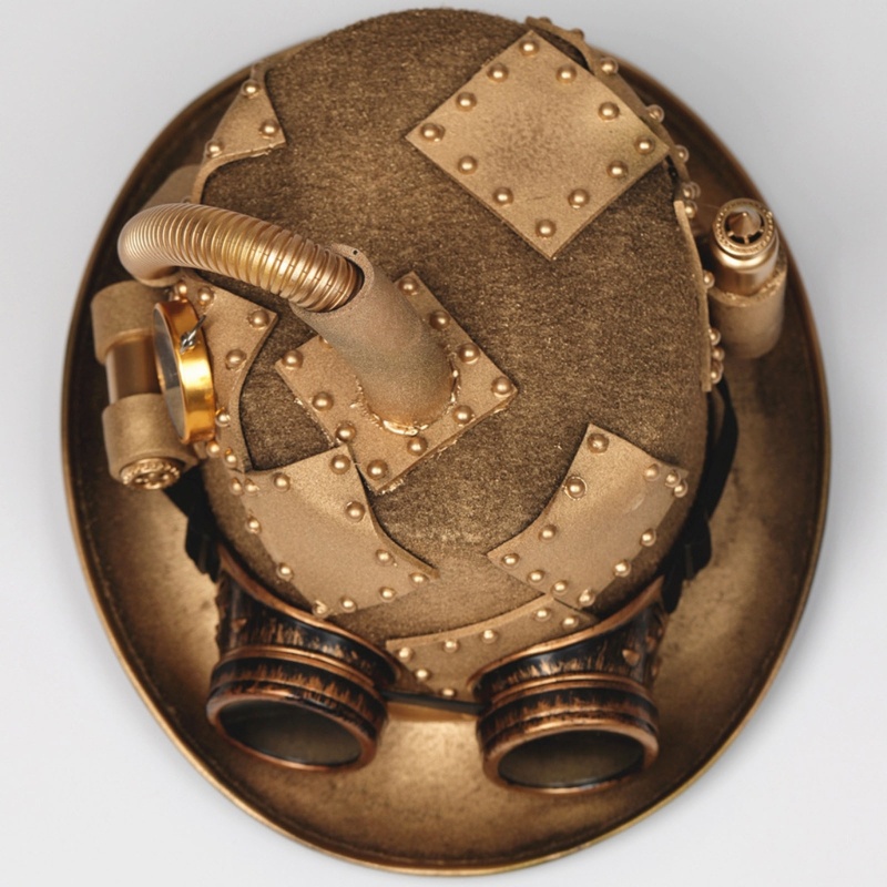 Mũ Vành Hóa Trang Halloween Phong Cách Steampunk Bowler Cho Nam