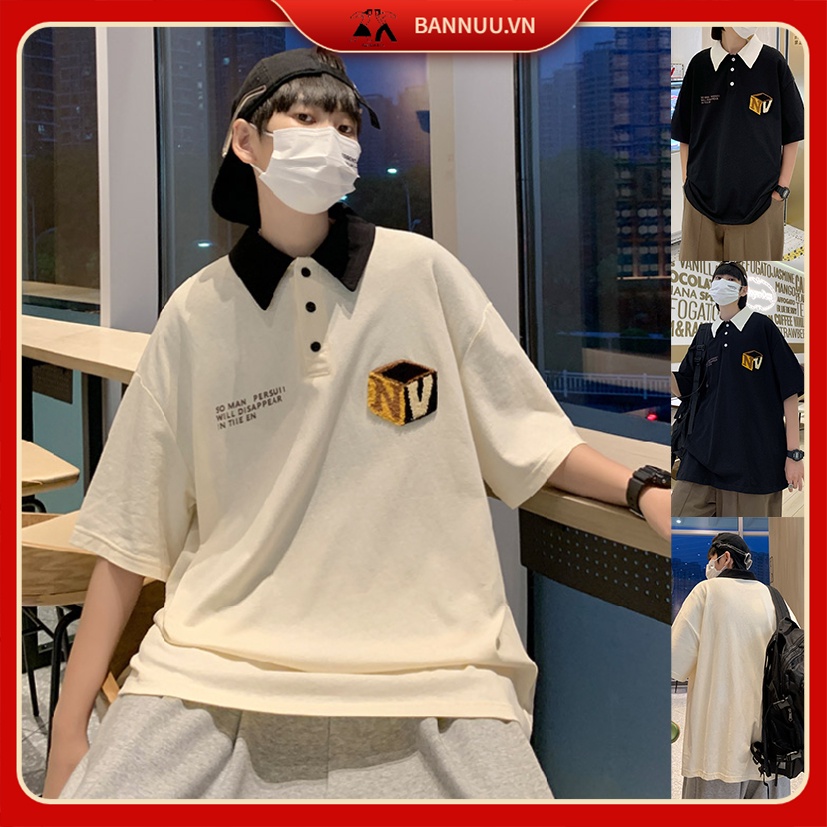 áo polo unisex thời trang áo thun nam có cổ bông tiếng Nhật áo phông nam from rộng  áo thun có cổ nữ phong cách Hàn Quốc áo thun thể thao nam