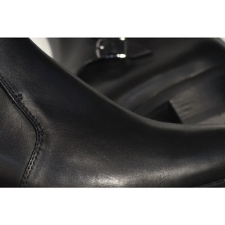 [TATHANIUM Footwear] Giày zip boot double monkstrap nam màu đen da bò mộc