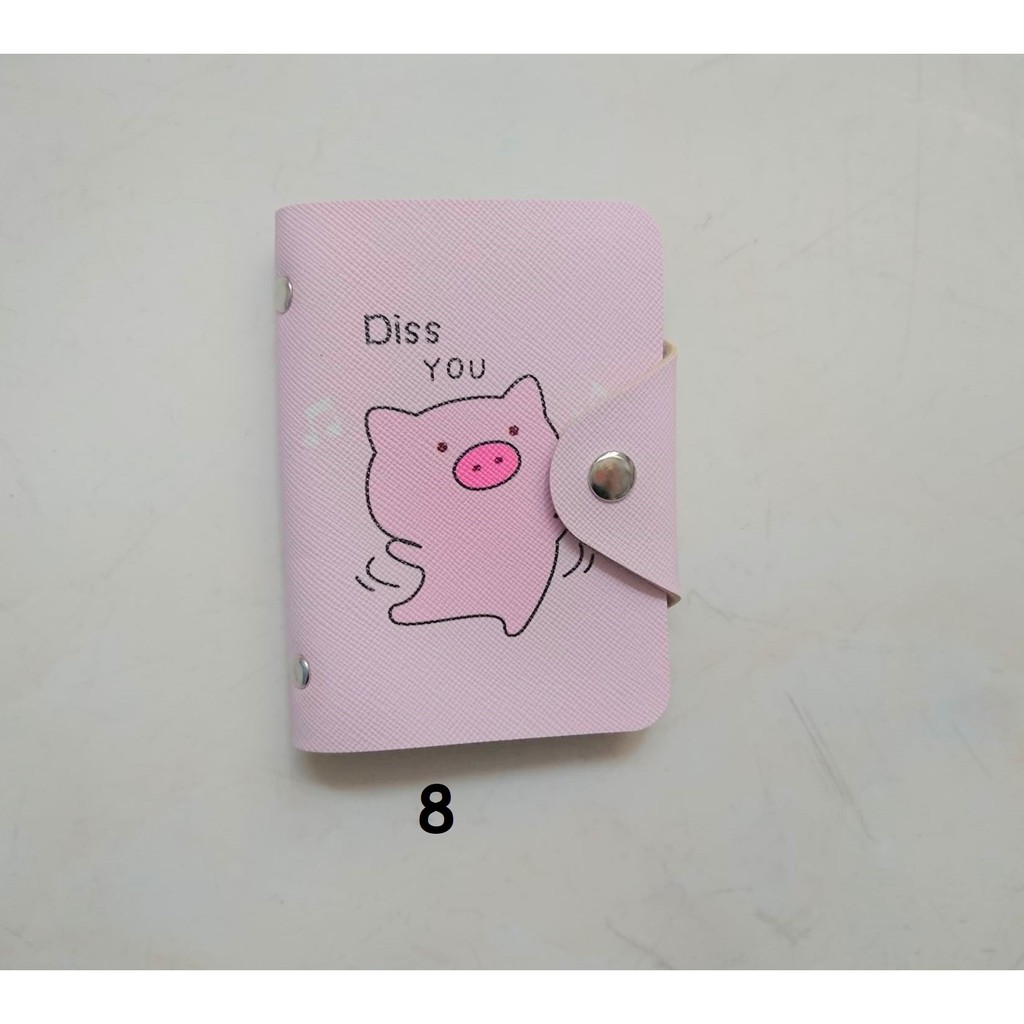 Ví da cầm tay đựng card nhiều mẫu đáng yêu: heo hồng, hoa, cây, mèo ...