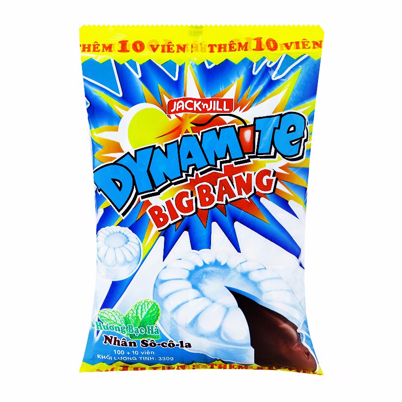 Kẹo Dynamite vị bạc hà nhân kem socola 330g