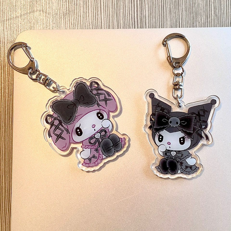 Móc Khóa Nhựa Acrylic Sanrio Kuromi Melody Maid Pochacco