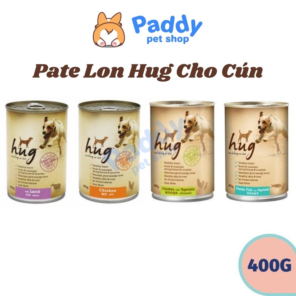 Pate Cho Chó Hug Thơm Ngon (Lon 400g)