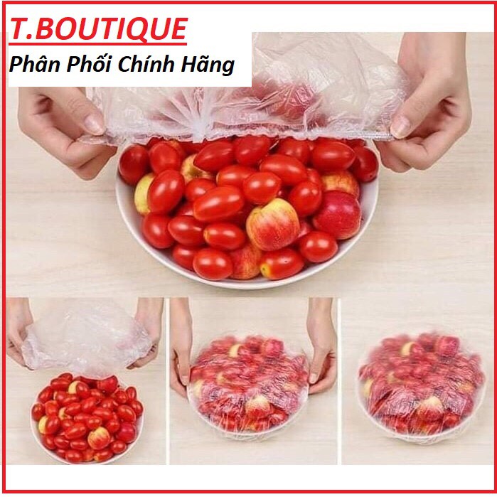 COMBO 100 Màng bọc thực phẩm có chun co giãn cao cấp - bộ 100 cái