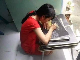 Tranh Cạo Việt Quê hương