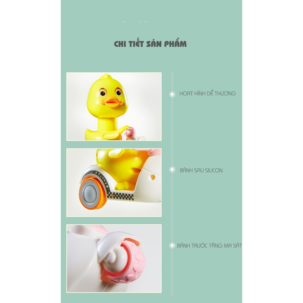Vịt Vàng Chạy Xe Vespa, Ấn Là Chạy, Đồ Chơi Vịt Con Chạy Cót Đáng Yêu Cho Bé Giải Trí