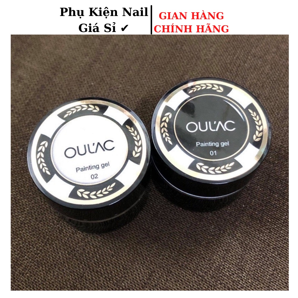 Gel vẽ đen trắng oulac 3D cao cấp gel vẽ nổi siêu đặc