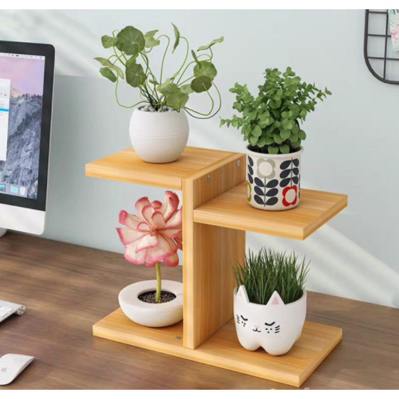 Kệ trang trí hoa mini. sen đá 4 vị trí. nhỏ nhắn xinh xắn xịn xò................