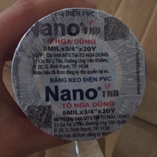 1 Cầu {10 cuộn} Băng keo dính cách điện Nano Tô Nga Dũng