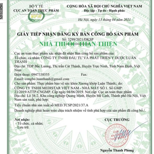 XƯƠNG KHỚP LUÂN THÀNH – Hỗ trợ làm trơn ổ khớp, bảo vệ khớp, bổ sung chất nhầy dịch khớp (30 viên)
